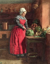 Cook with Red Apron, 1862 (wc, kvaš, pero a inkoust a grafit na papíře)